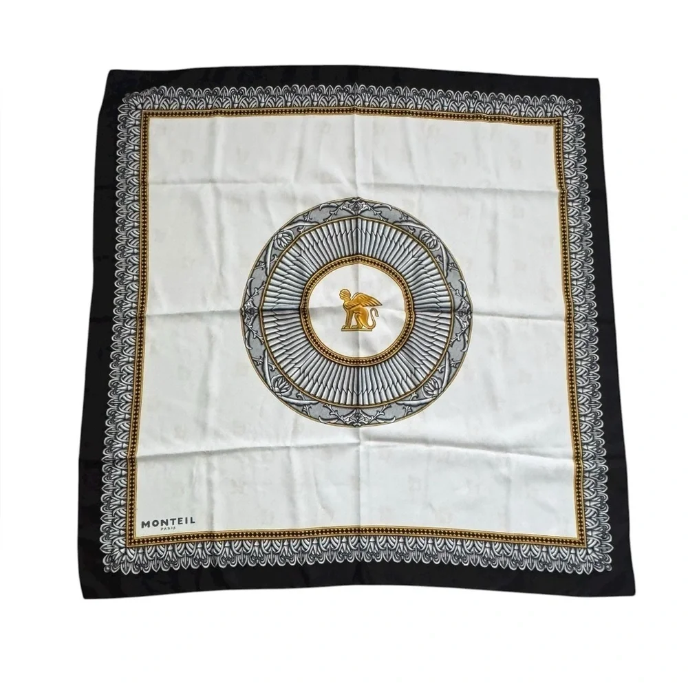 Vintage Monteil Scarf Square Made in Italy 34x34